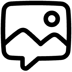 Chat Bubble Mms Media Photo Icon from Plump Line Set