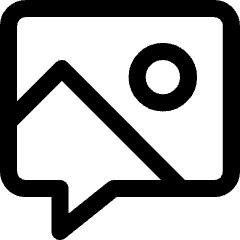 Chat Bubble Mms Media Photo Icon from Core Line Set