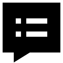 Chat Bubble Notes Icon from Sharp Solid Set