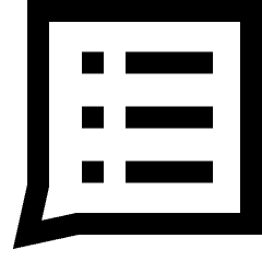 Chat Bubble Notes Icon from Sharp Line Set