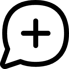 Chat Bubble Oval Add Icon from Flex Line Set