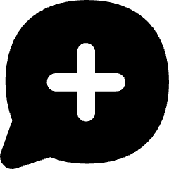 Chat Bubble Oval Add Icon from Flex Solid Set