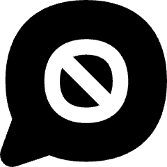 Chat Bubble Oval Block Icon from Flex Solid Set