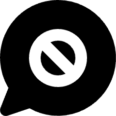 Chat Bubble Oval Block Icon from Micro Solid Set