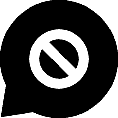 Chat Bubble Oval Block Icon from Sharp Solid Set