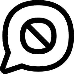 Chat Bubble Oval Block Icon from Flex Line Set