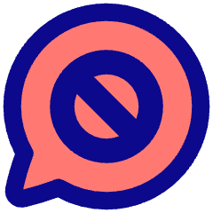 Chat Bubble Oval Block Icon from Plump Pop Set