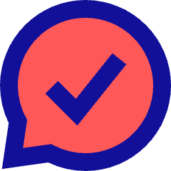 Chat Bubble Oval Check Icon from Sharp Pop Set