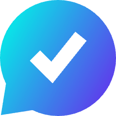 Chat Bubble Oval Check Icon from Sharp Gradient Set