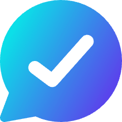 Chat Bubble Oval Check Icon from Core Gradient Set