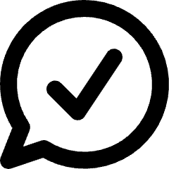 Chat Bubble Oval Check Icon from Micro Line Set