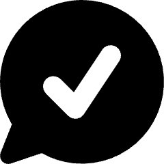 Chat Bubble Oval Check Icon from Micro Solid Set