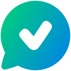Chat Bubble Oval Check Icon from Plump Gradient Set