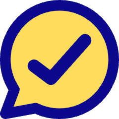 Chat Bubble Oval Check Icon from Core Pop Set