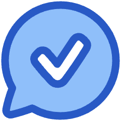 Chat Bubble Oval Check Icon from Plump Duo Set