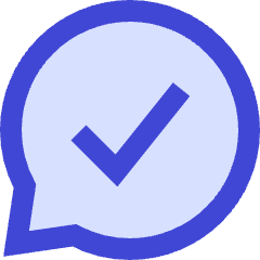 Chat Bubble Oval Check Icon from Sharp Duo Set