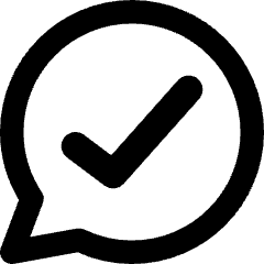 Chat Bubble Oval Check Icon from Core Remix Set