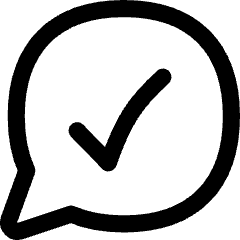 Chat Bubble Oval Check Icon from Flex Line Set