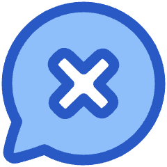 Chat Bubble Oval Delete Icon from Plump Duo Set