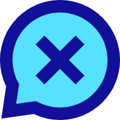 Chat Bubble Oval Delete Icon from Sharp Pop Set