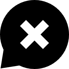 Chat Bubble Oval Delete Icon from Sharp Solid Set