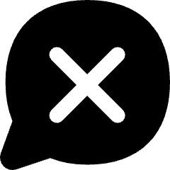 Chat Bubble Oval Delete Icon from Flex Solid Set