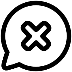 Chat Bubble Oval Delete Icon from Plump Line Set