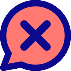Chat Bubble Oval Delete Icon from Core Pop Set