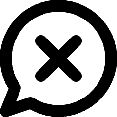 Chat Bubble Oval Delete Icon from Micro Line Set