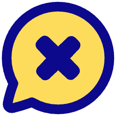 Chat Bubble Oval Delete Icon from Plump Pop Set