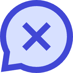 Chat Bubble Oval Delete Icon from Sharp Duo Set