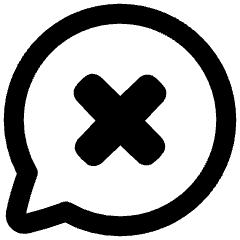 Chat Bubble Oval Delete Icon from Plump Remix Set