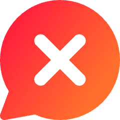Chat Bubble Oval Delete Icon from Core Gradient Set
