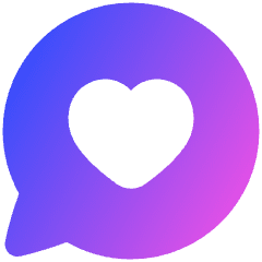 Chat Bubble Oval Favorite Heart Icon from Plump Gradient Set