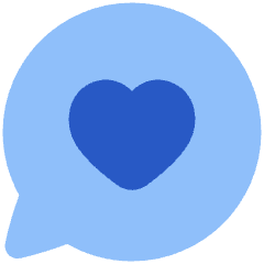 Chat Bubble Oval Favorite Heart Icon from Plump Flat Set