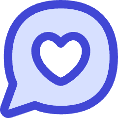 Chat Bubble Oval Favorite Heart Icon from Flex Duo Set