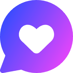 Chat Bubble Oval Favorite Heart Icon from Core Gradient Set