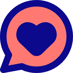 Chat Bubble Oval Favorite Heart Icon from Core Pop Set