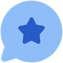 Chat Bubble Oval Favorite Star Icon from Plump Flat Set