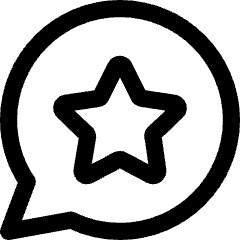 Chat Bubble Oval Favorite Star Icon from Core Line Set