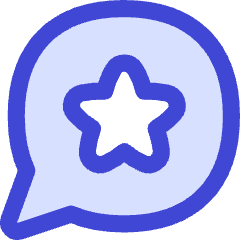 Chat Bubble Oval Favorite Star Icon from Flex Duo Set