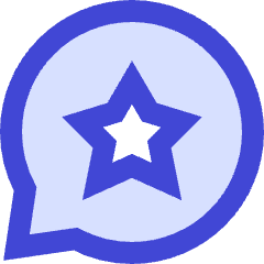 Chat Bubble Oval Favorite Star Icon from Sharp Duo Set