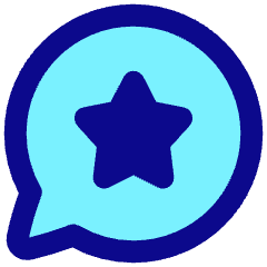 Chat Bubble Oval Favorite Star Icon from Plump Pop Set