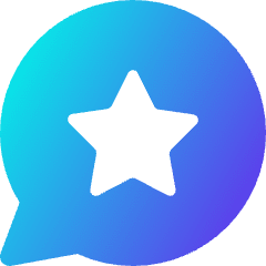 Chat Bubble Oval Favorite Star Icon from Core Gradient Set