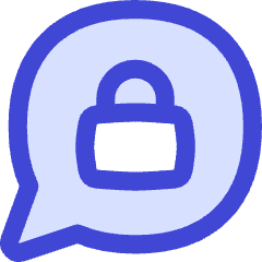 Chat Bubble Oval Lock Icon from Flex Duo Set