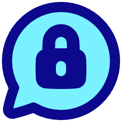 Chat Bubble Oval Lock Icon from Plump Pop Set