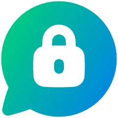Chat Bubble Oval Lock Icon from Plump Gradient Set