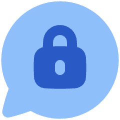 Chat Bubble Oval Lock Icon from Plump Flat Set