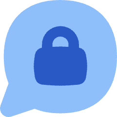 Chat Bubble Oval Lock Icon from Flex Flat Set