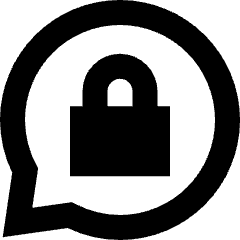 Chat Bubble Oval Lock Icon from Sharp Remix Set